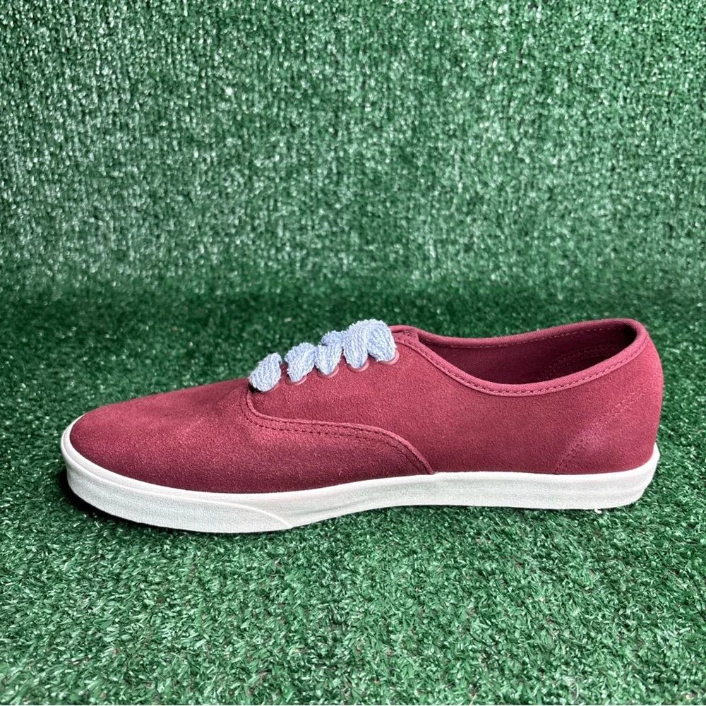 NEW VANS Authentic Low Pro Red Suede Skate Shoes Sneakers Men 8‎ / Women 9.5